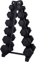RitFit 5-300LBS Rubber Coated Hex Dumbbell Set for Home Workouts