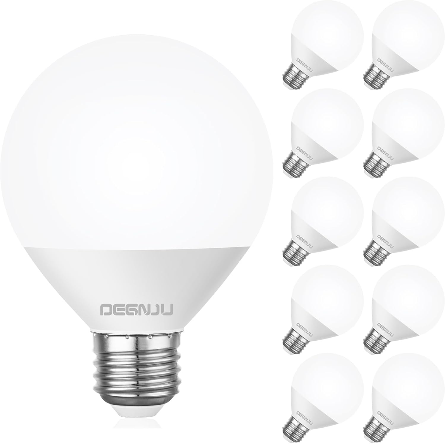 LED Vanity Light Bulbs for Makeup Mirror - 10 Pack G25 Globe