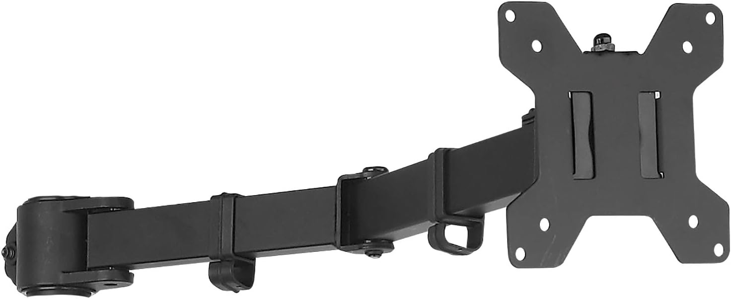 WALI Single Monitor Arm: Fully Adjustable Pole Mount
