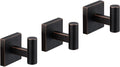 KOKOSIRI Robe Hooks Oil Rubbed Bronze 3-Pack - Durable Bathroom Hooks
