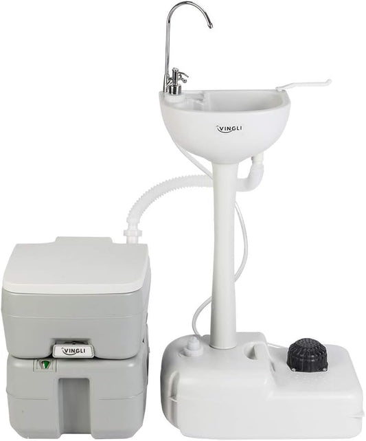 VINGLI Portable Sink & Toilet Combo | Self-contained & Lightweight