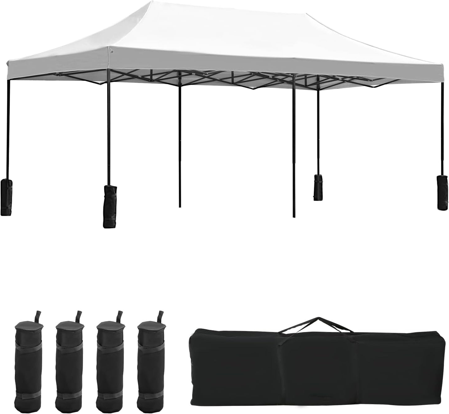Adjustable Height Pop-Up Canopy Tent - Quick Setup, Sturdy & Stylish - Perfect for Outdoor Fun!