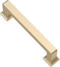 Alzassbg Brushed Gold Cabinet Pulls 3-3/4 in Hole Centers - Solid 10