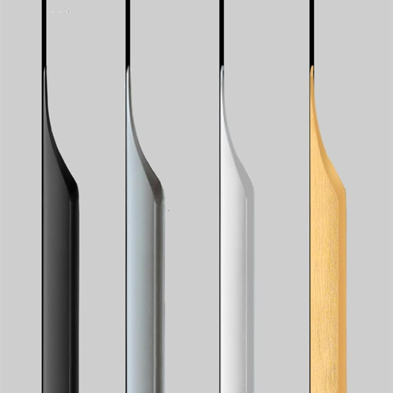 5 Pack Finger Pulls for Cabinets - Streamlined Concealed Handles
