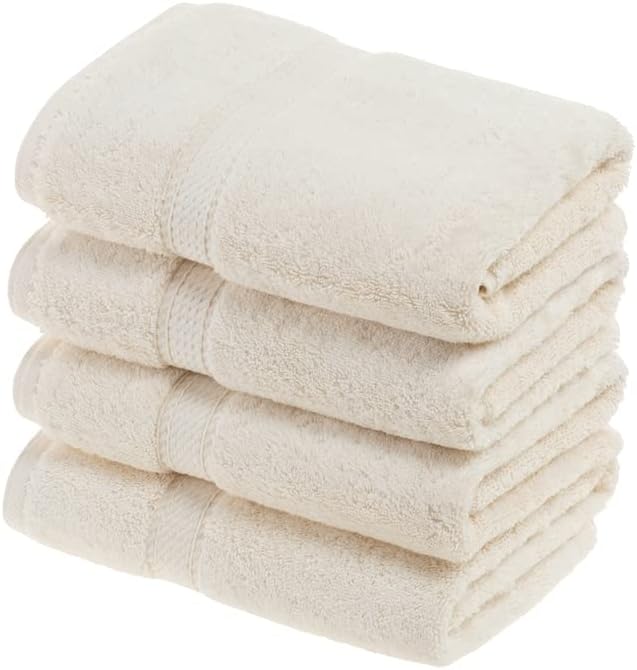 Superior Egyptian Cotton Pile Hand Towel Set of 4 for Luxury