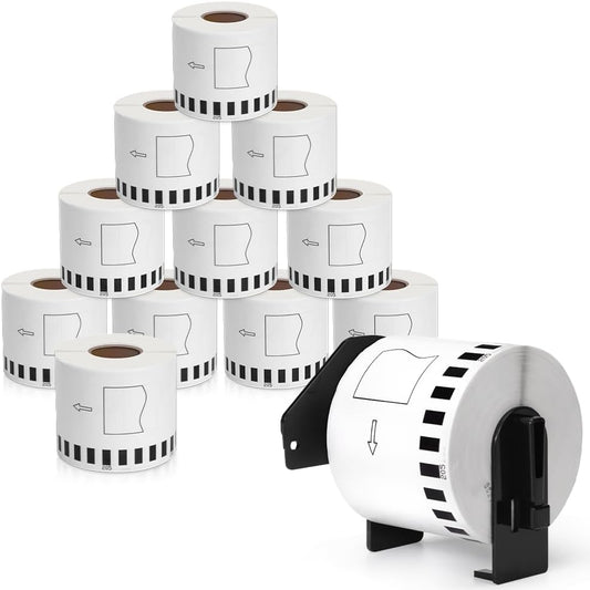 MarkDomain 12 Rolls DK2205 Continuous Length Labels for Printers