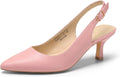 Women's Kitten Heels Slingback Pointed Toe Pumps - Low 3.6in