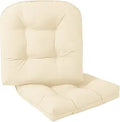 LOVTEX Indoor Outdoor Tufted Seat Cushions for Patio Furniture