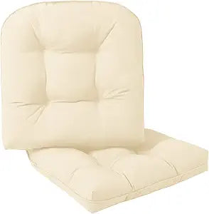 LOVTEX Indoor Outdoor Tufted Seat Cushions for Patio Furniture