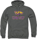 Collegiate Distressed Logo Adult Hoodie for Casual Style