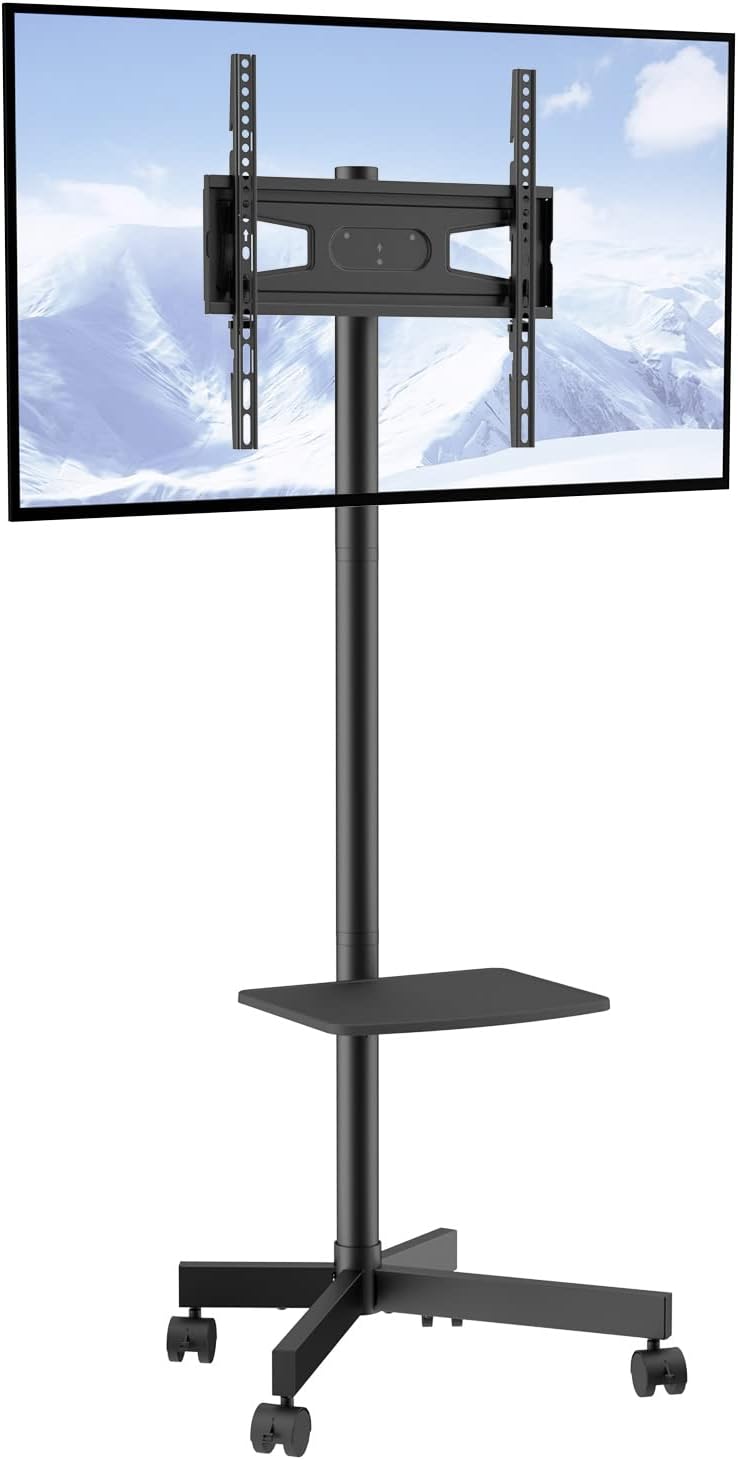 VEVOR Mobile TV Stand for 23-60 inch TVs with Locking Wheels