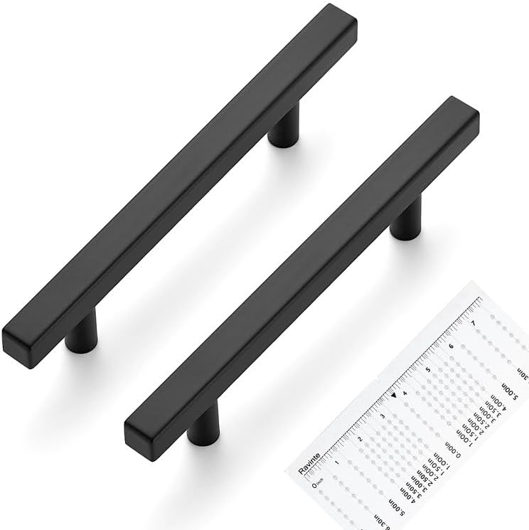 Ravinte 30 Pack Matte Black Cabinet Pulls for Modern Kitchens