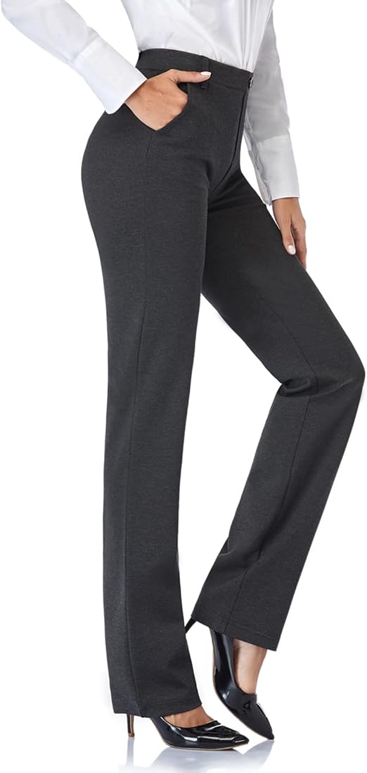 Tapata Women's Stretchy Straight Dress Pants for Office Work