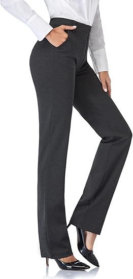Tapata Women's Stretchy Straight Dress Pants for Office Work