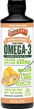 Vegan Algae Omega 3 Liquid - Ginger Peach Flavor Barlean's