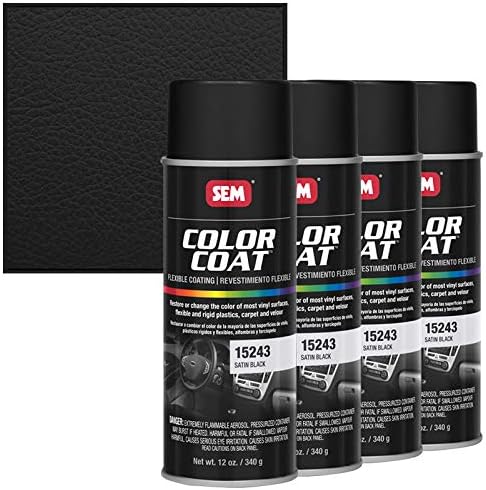 SEM Products 15243 Satin Black Color Coat - Ideal Finish for Projects