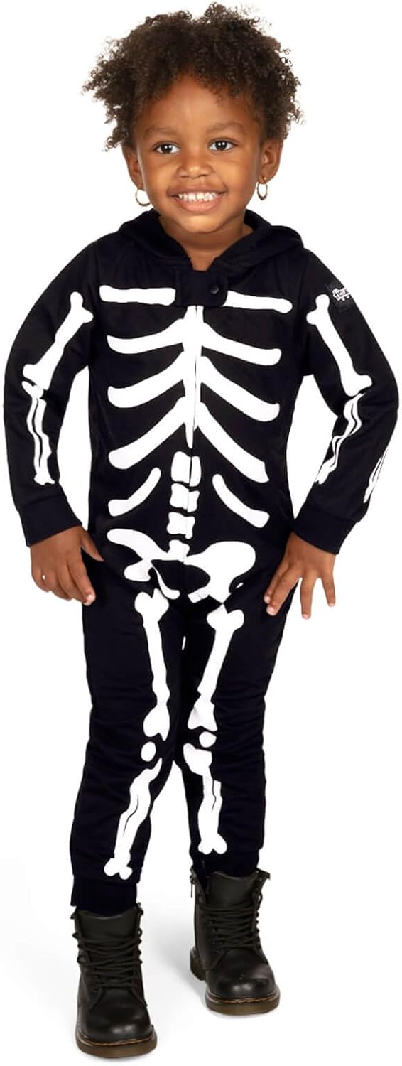 Kids Skeleton Halloween Costume Jumpsuit for Babies and Toddlers
