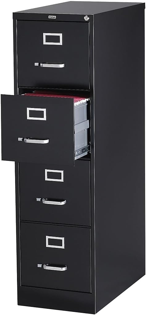Staples 4-Drawer Vertical File Cabinet for Letter Size Documents