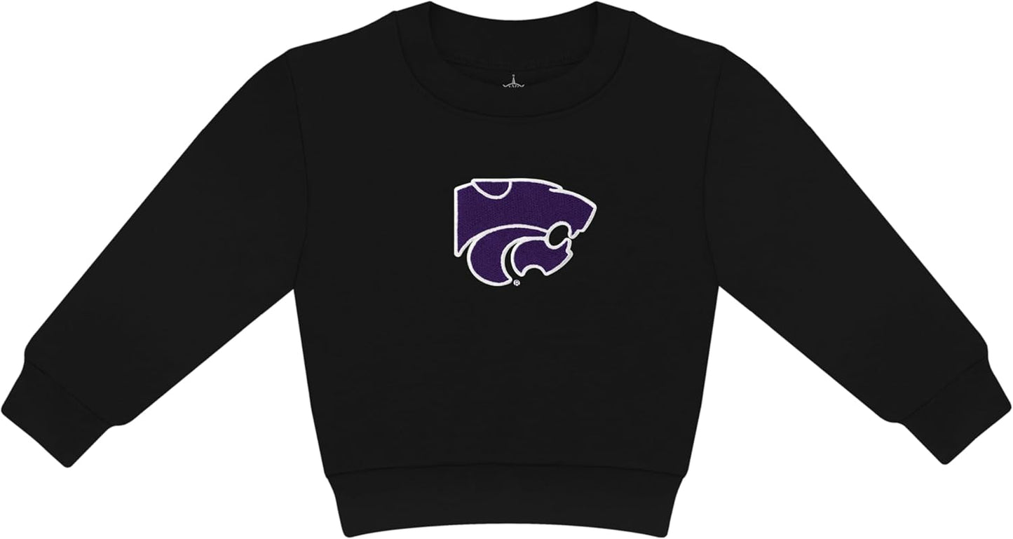Kansas State Baby Sweatshirt with Embroidered Team Logo