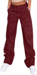 Stylish Women's Cargo Pants with High Waist and Baggy Fit