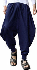 AITFINEISM Men's Aladdin Harem Pants - Soft Drawstring Comfort