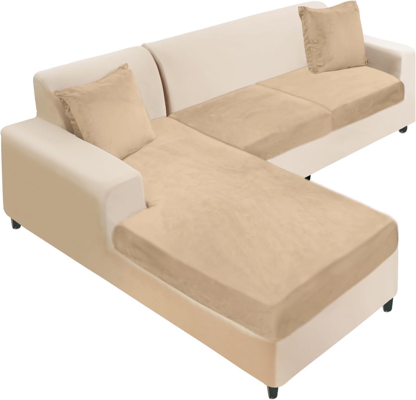 NAISI Sectional Couch Cover for L Shape Sofa with Pillowcases