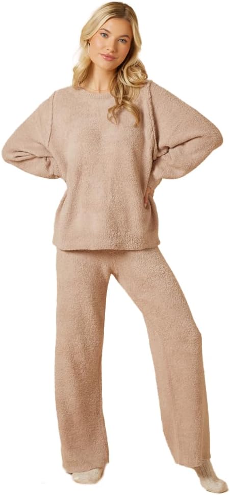 Softies Marshmallow Reverse Seam Crew Neck Lounge Set for Women