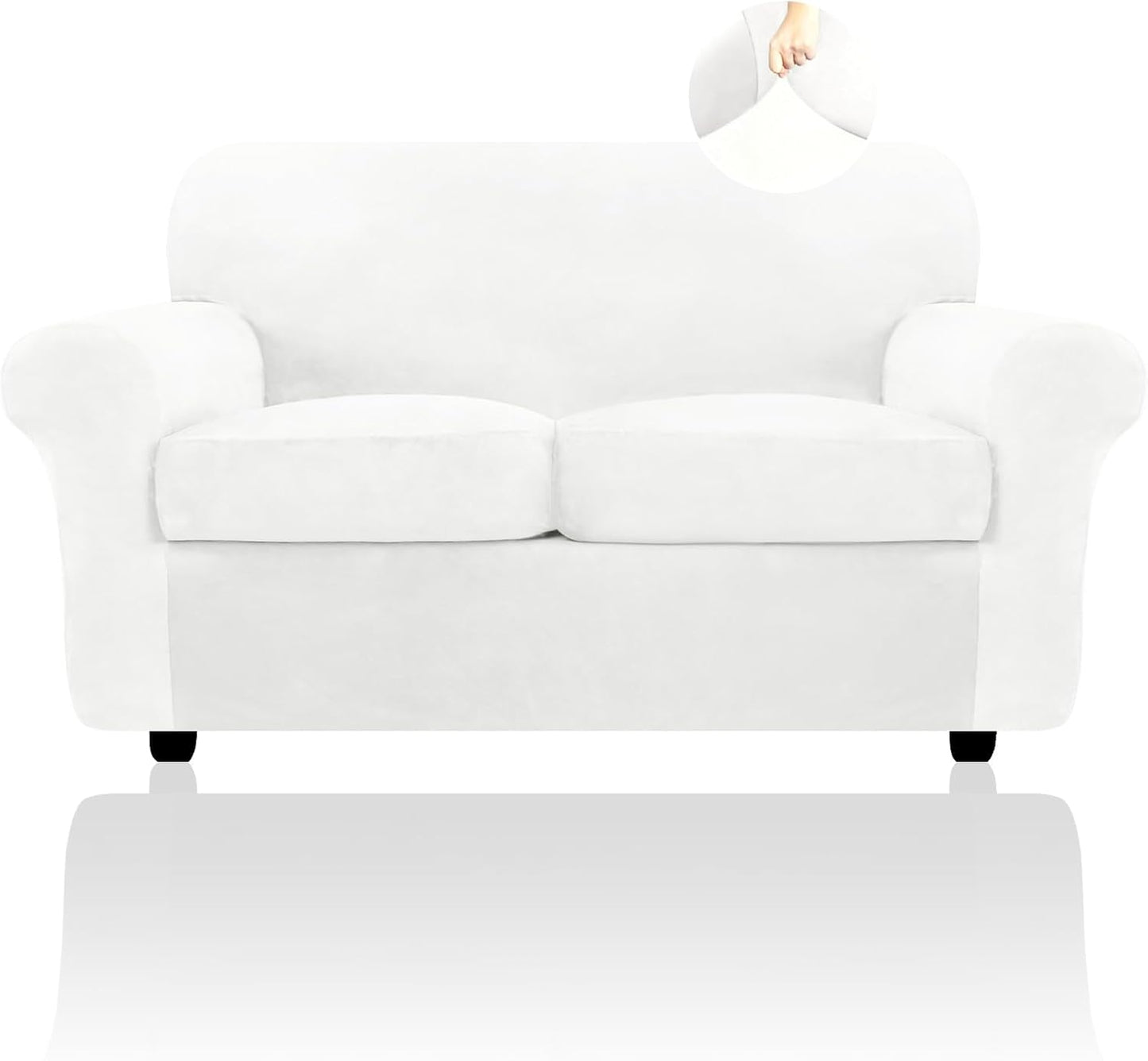 FestiCorp Velvet Sofa Covers for 2 Seat Couch Slipcovers