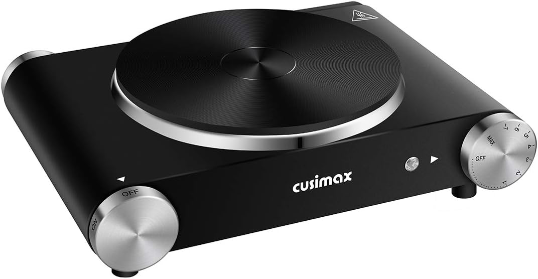 CUSIMAX Electric Hot Plate for Cooking Portable Single Burner
