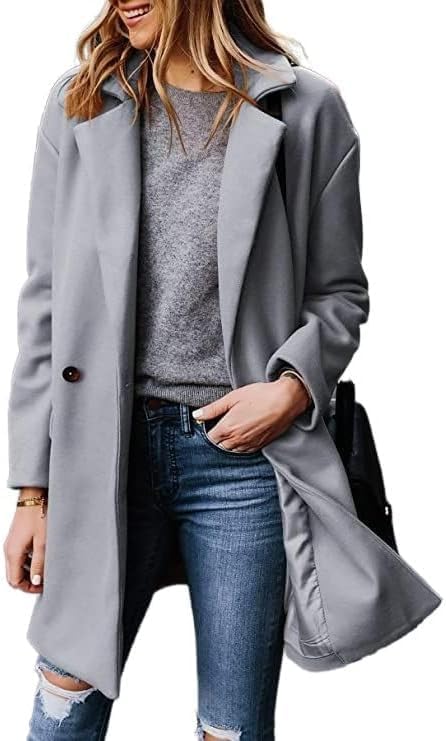Zeagoo Women's Faux Fur Lapel Double-Breasted Winter Coat