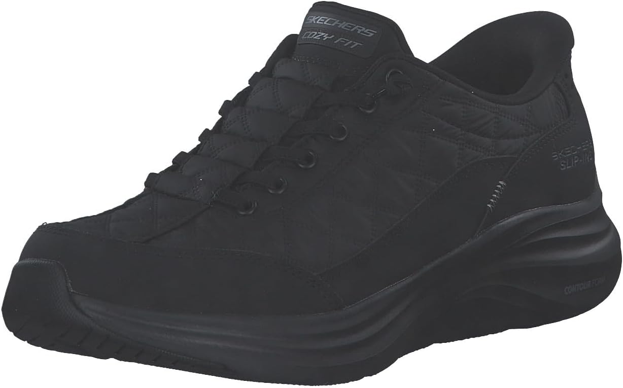 Skechers Mens Contour Foam Cozy Fit Slip-in Sneakers for Comfort