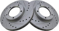 TRQ Front Performance Brake Rotors Set Compatible with 1984-1995