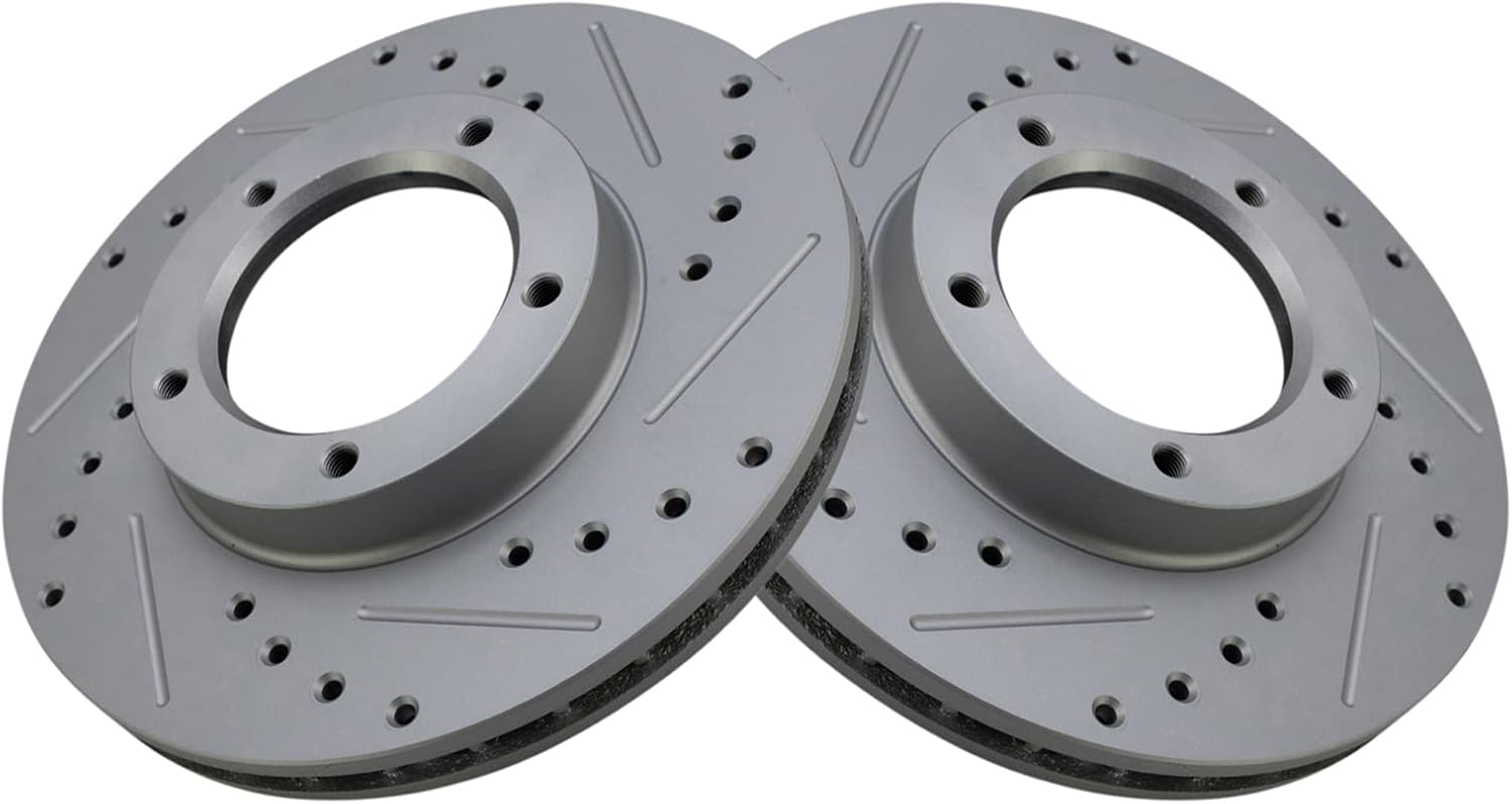 TRQ Front Performance Brake Rotors Set for Toyota Pickup 1984-1995