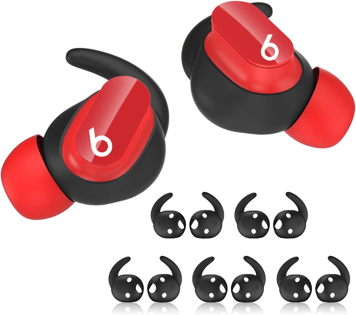5 Pairs Black Silicone Ear Hooks for Beats Studio Buds 2021 - Anti-Slip & Sporty!