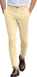GINGTTO Mens Dress Pants Slim Fit Stretch Chino Pants - Slim Tailored