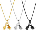 Titanium Steel Boxing Glove Necklace 60cm - Durable Sports Pendant