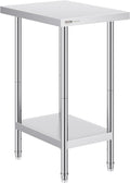 VEVOR Stainless Steel Prep Table 24 x 18 x 34 in - Heavy Duty