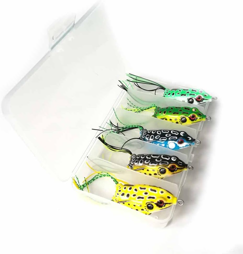 LENPABY 5pcs Topwater Frog Lures - Perfect for Bass!