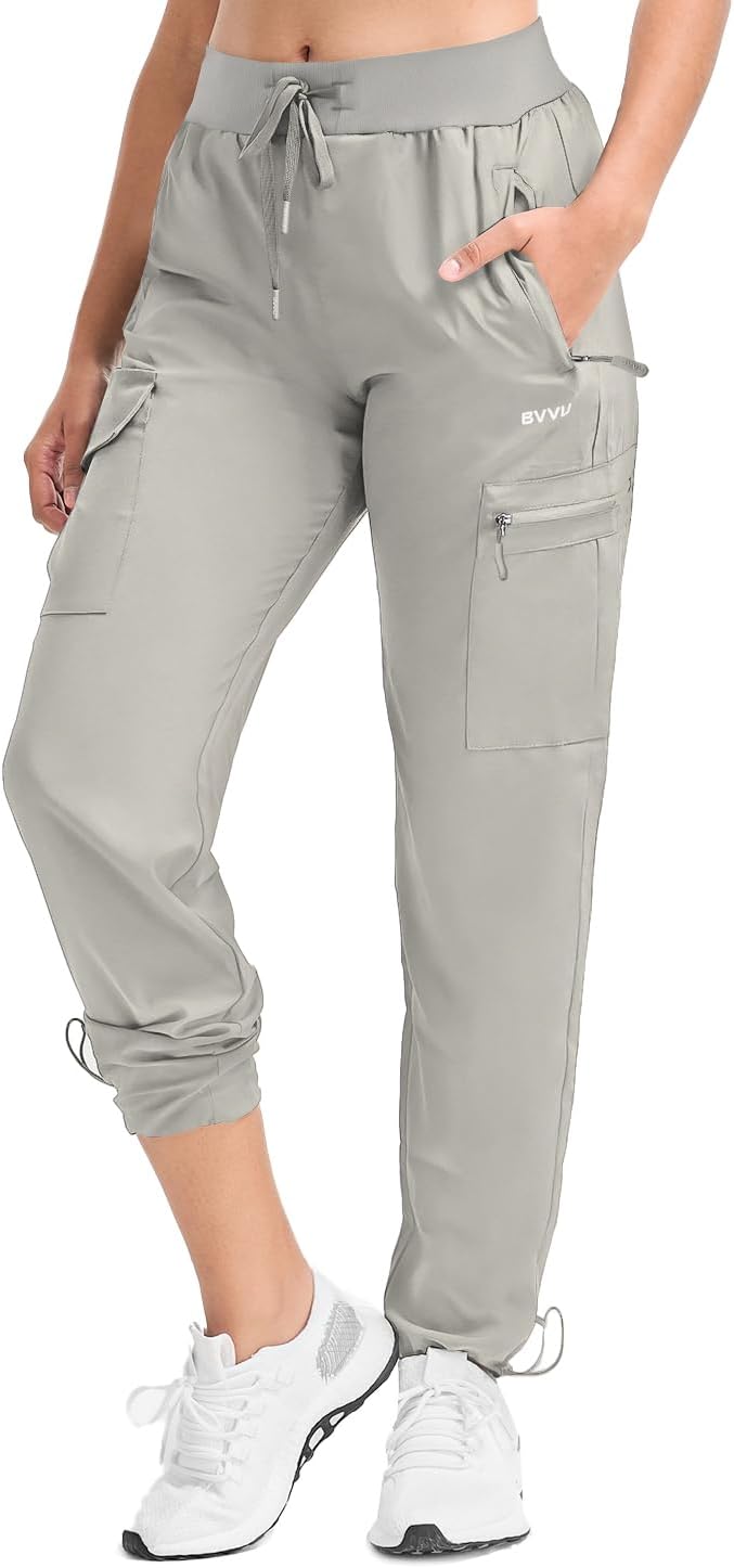 BVVU Women's Lightweight Quick Dry Hiking Pants for Outdoor Fun