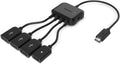 TUSITA 3-Port Micro USB OTG Hub - Power Charging Adapter