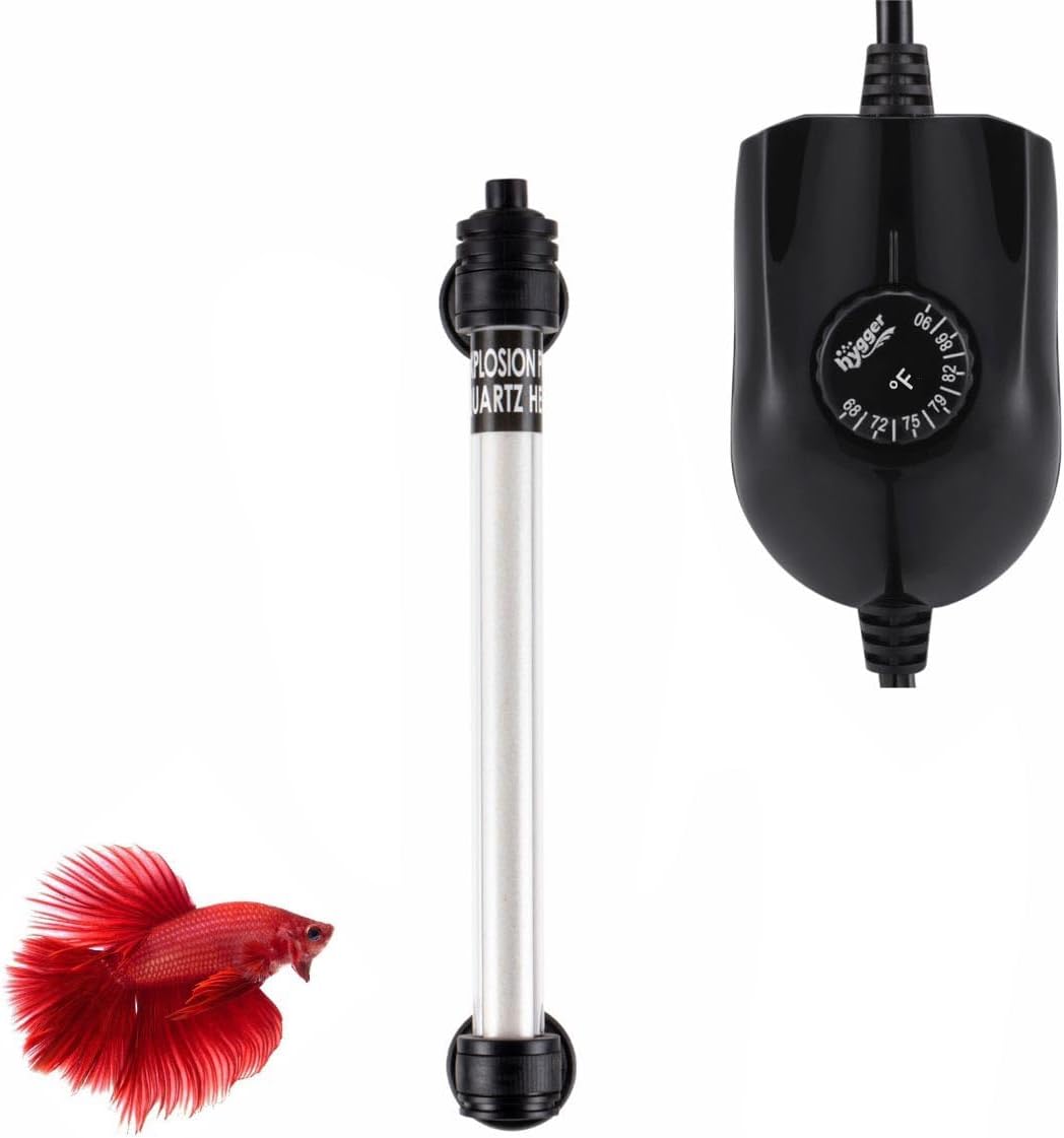 hygger 50W Mini Aquarium Heater with External Control - Ideal for 5-15 Gallon Tanks