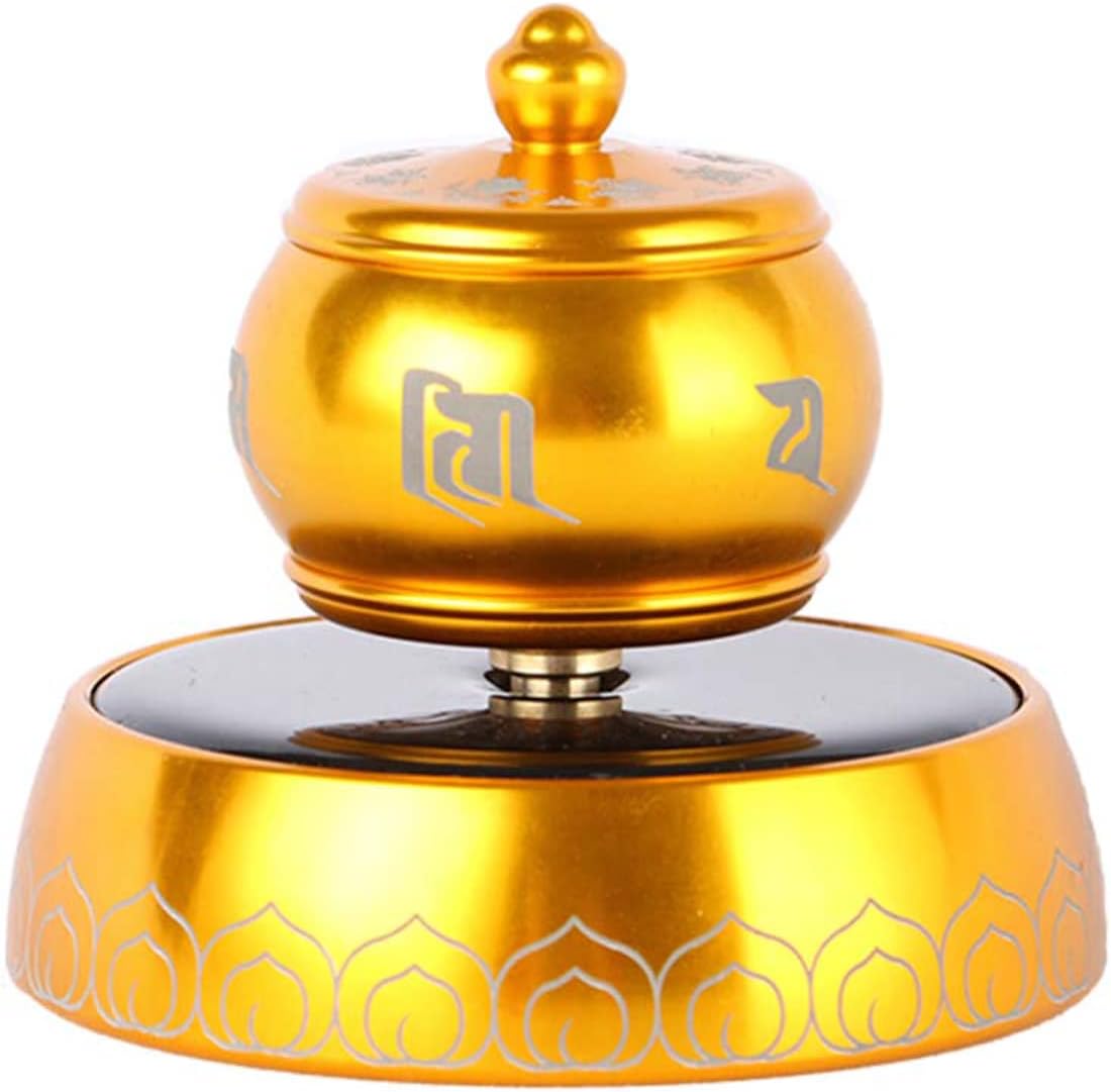 Om Mani Padme Hum Solar Prayer Wheel - Zen Decor Essential
