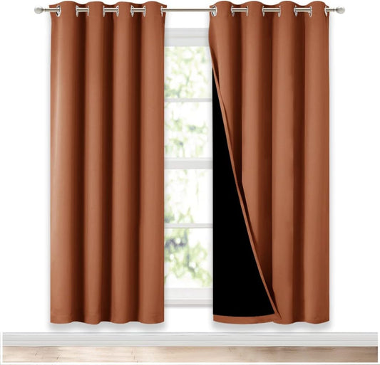 NICETOWN 100% Blackout Window Curtain Panels for Total Darkness