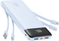 Charmast 20000mAh Portable Charger with 4 Built-in Cables - Travel