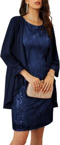 GRACE KARIN Women's Sequin Two Piece Dress - Elegant Wedding Guest you