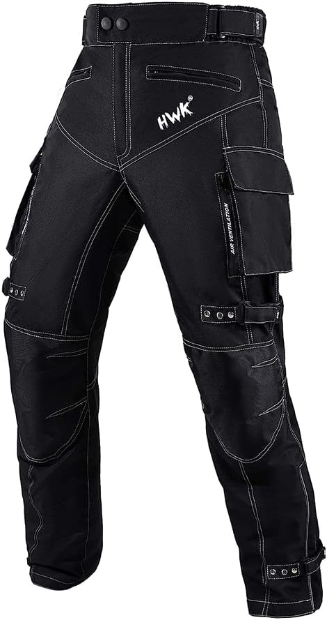 HWK Dual Sport Motorcycle Pants with Water Resistant Fabric