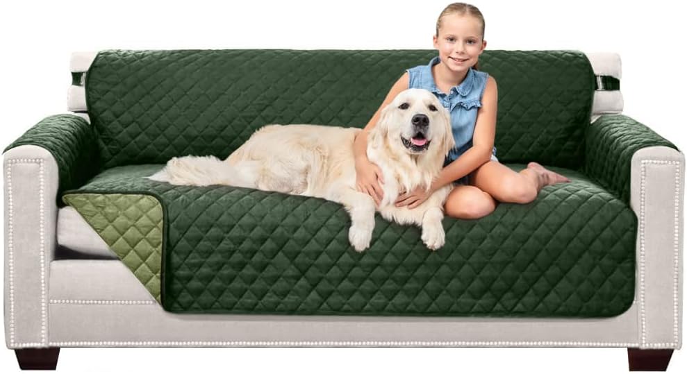 Sofa Shield Couch Slip Cover - Reversible Stain Resistant Protector