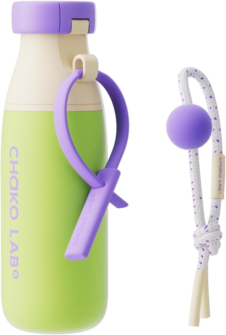 Insulated Stainless Steel Water Bottle with Two Strap Options