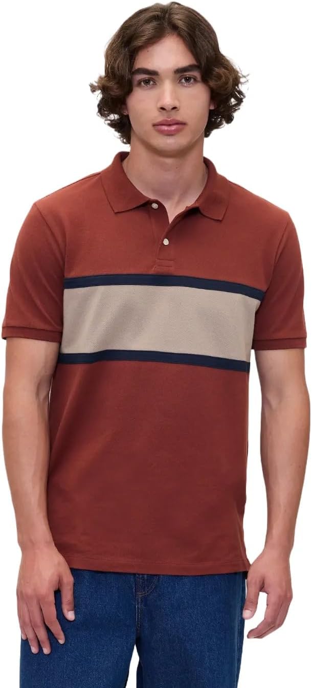 Gap Mens Stretch Pique Polo Shirt for Everyday Comfort