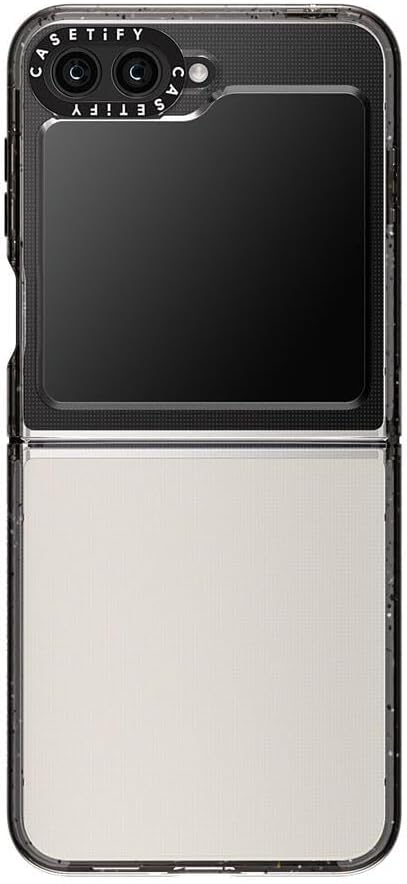 CASETiFY Impact Case for Galaxy Z Flip 5 - Clear Black Design